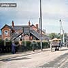 Early 1900s image of an Irish town and city coloured and restored