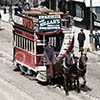 Early 1900s image of Belfast city tram coloured and restored