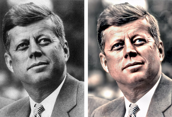 HD Enhancment image of John F Kennedy