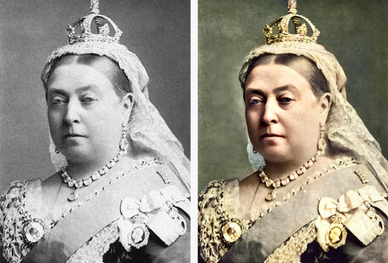 Image of Queen Victoria restored, Coloured and HD Enhanced